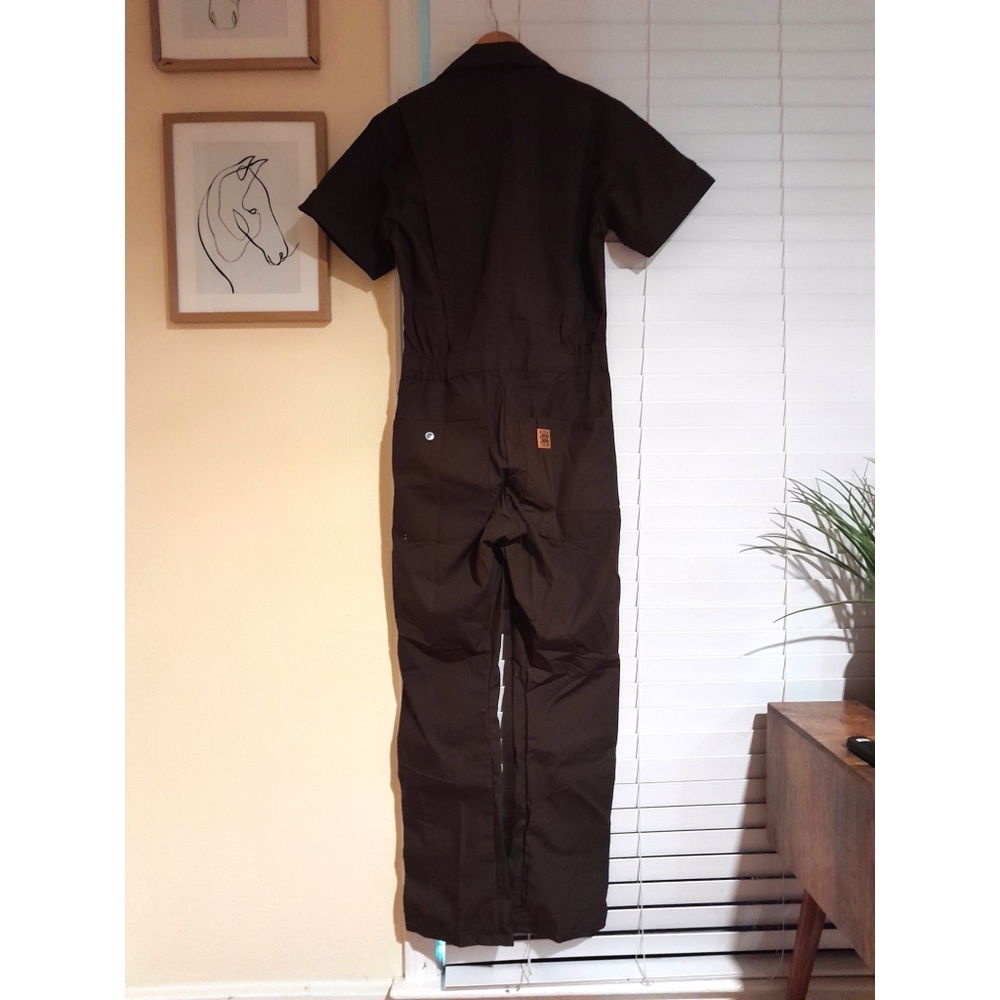 Vintage Big Ben Lightweight Jumpsuit Coverall Zippered Brown Small - Picture 8 of 8